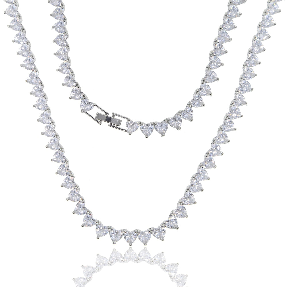 Colar Riviera Coração com Cristais de Zirconia | BELLORIE