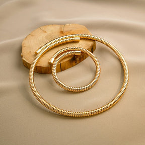 Gargantilha Cobra Banhada a Ouro 18k | BELLORIE