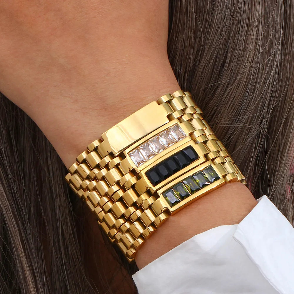 Pulseira Dourado com Zircônia | BELLORIE
