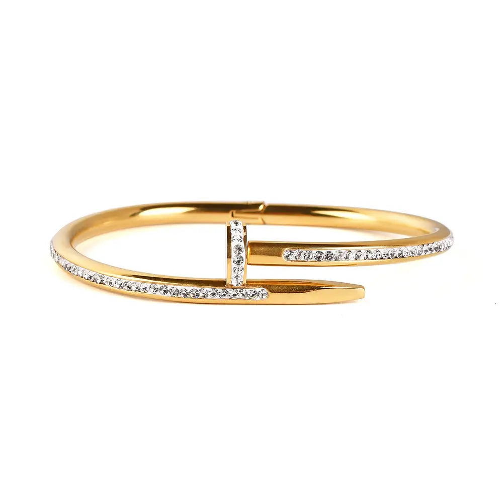 Bracelete Dourado com Zircônia | BELLORIE