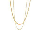 Colar Duplo Banhado a Ouro | BELLORIE