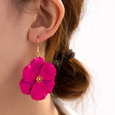 Brinco Longo Flor Pink | BELLORIE