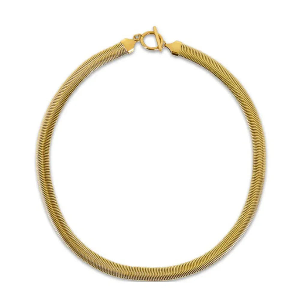 Colar Cobra Banhado a Ouro | BELLORIE
