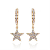 Brinco Pingente Estrela Cravejada | BELLORIE