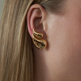 Brinco Dourado Gota Dupla | BELLORIE