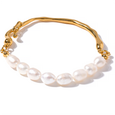 Pulseira com Pérolas Naturais Barrocas | BELLORIE