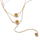 Colar Gravatinha Bolas Luxe | BELLORIE