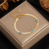 Pulseira Dourada Olho Grego | BELLORIE