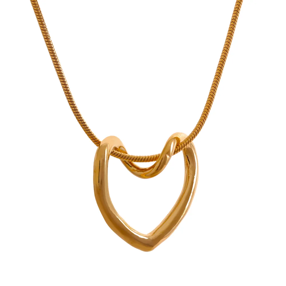Colar Dourado Pingente Coração | BELLORIE