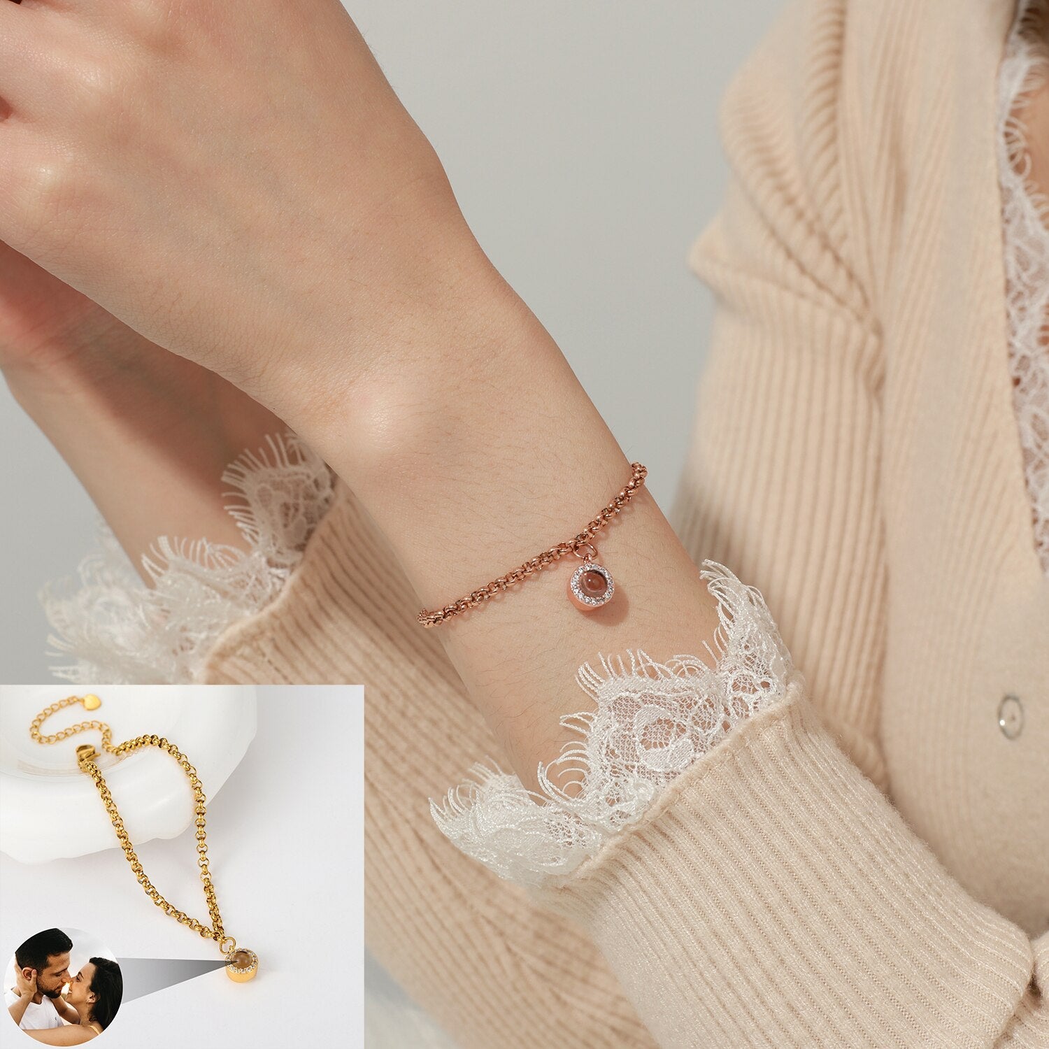 Pulseira Personalizada com Foto Eternity - Bellorie