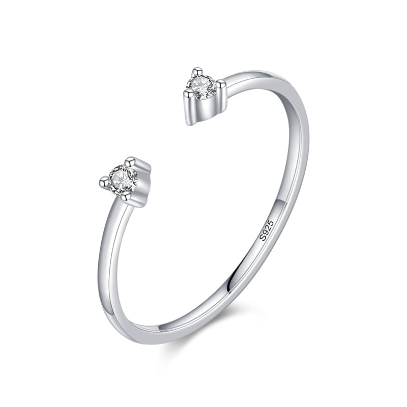 Anel Pedra Dupla Prata | BELLORIE