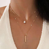 Colar Duplo com Pingente Gota Cristal | BELLORIE
