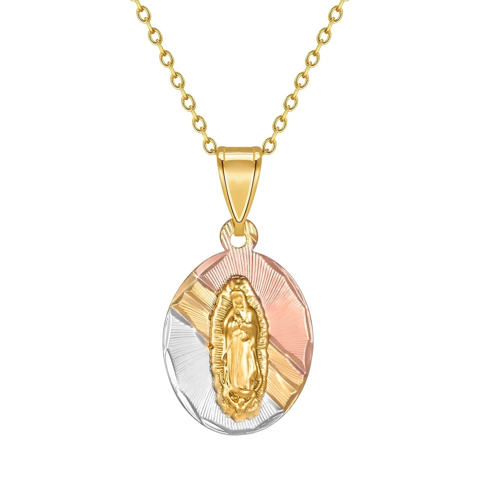 Colar Pingente Vigem Maria Tricolor | BELLORIE