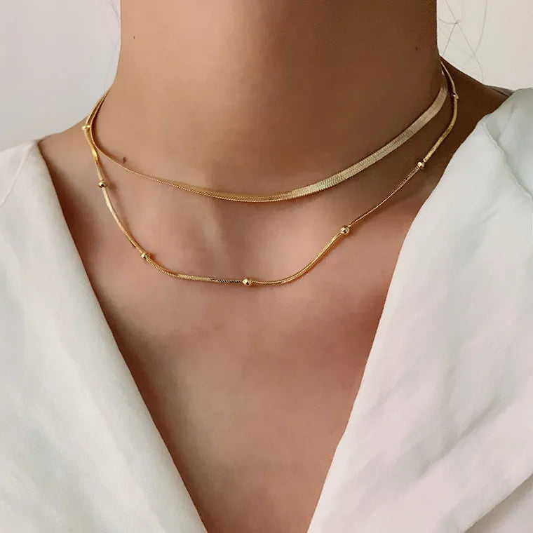 Colar Duplo Dourado | BELLORIE