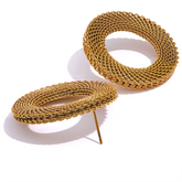 Brinco Redondo Dourado Luxe | BELLORIE