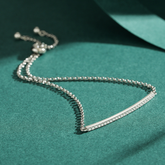 Pulseira de Zircônia Cúbica Ajustável de Prata | BELLORIE