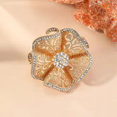 Anel Flor com Zircônia Ajustável | BELLORIE