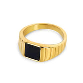 Anel com Pedra Natural Banhado a Ouro 18K | BELLORIE