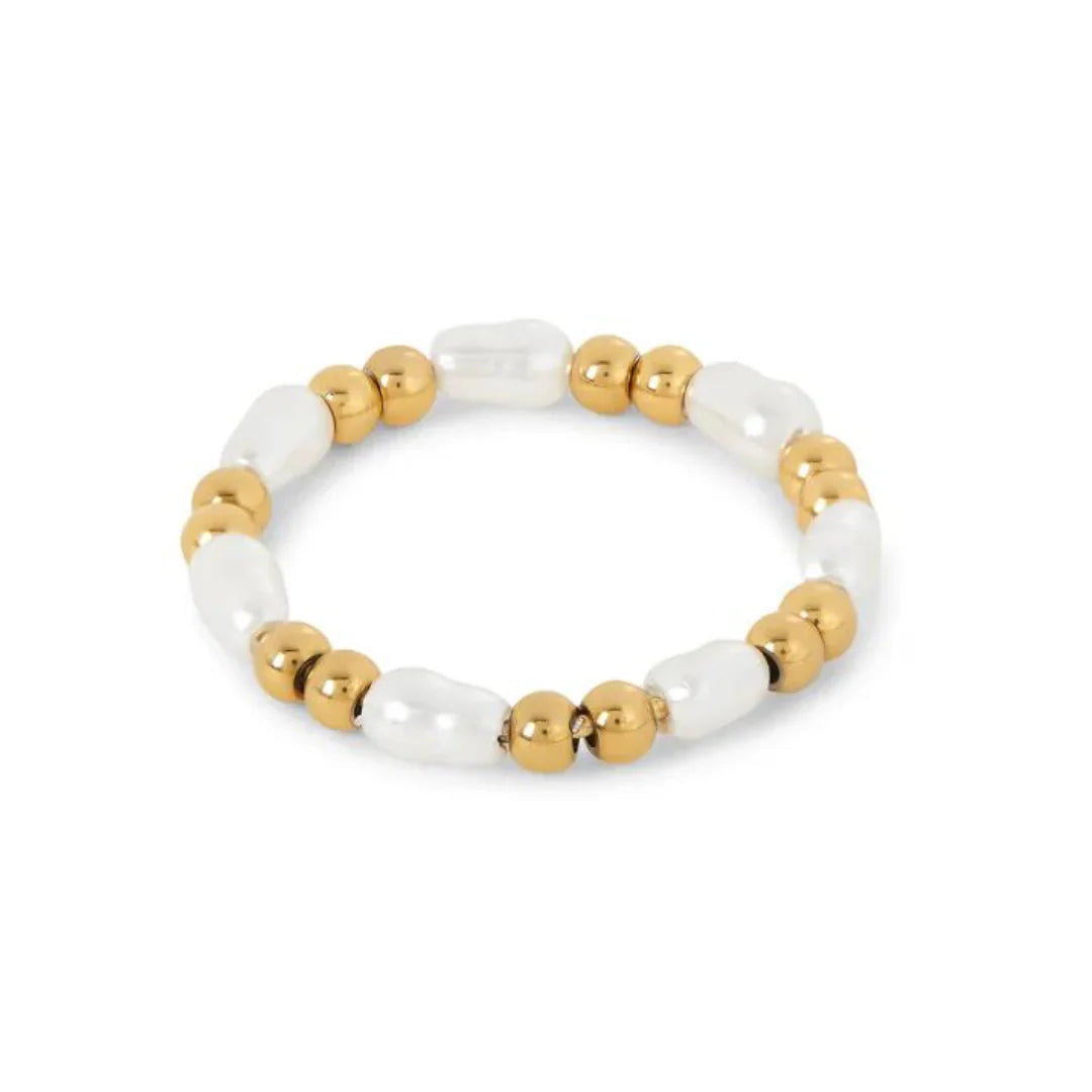 Anel Bali com Pérolas Banhado a Ouro 18K | BELLORIE