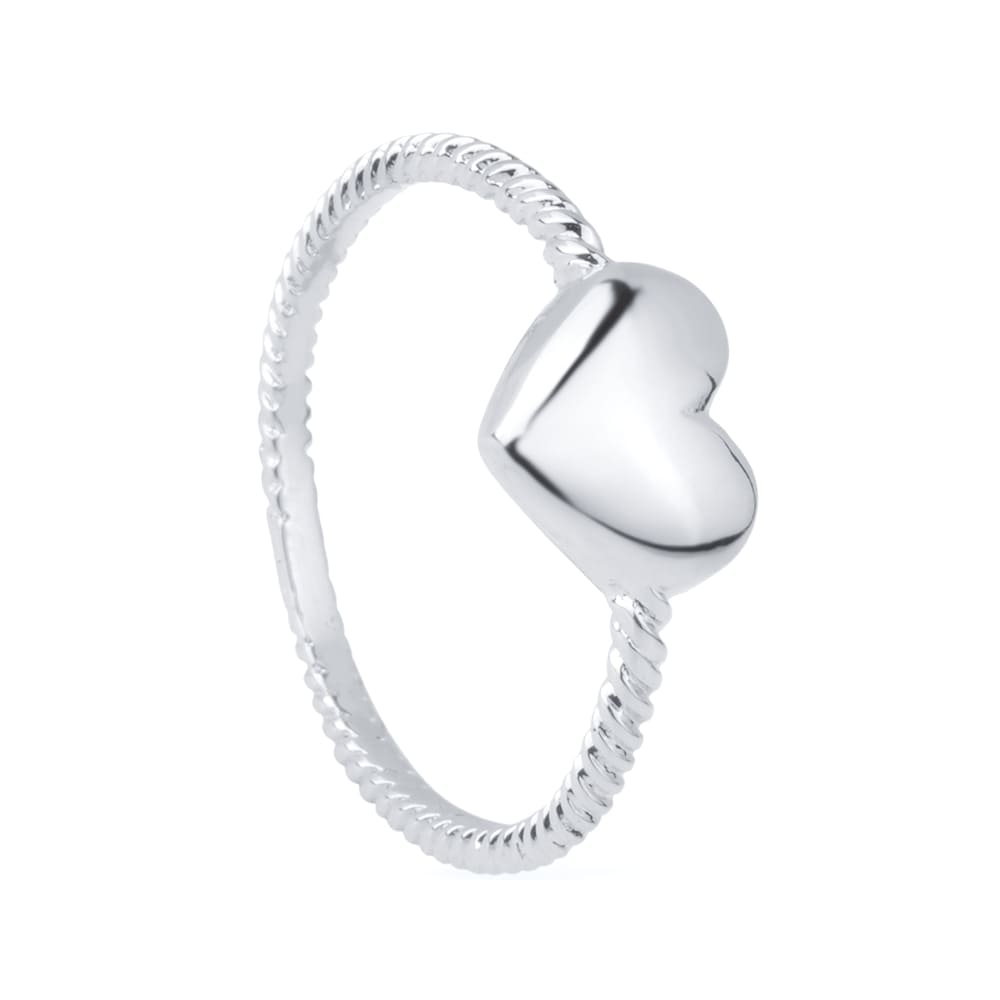 Anel em Ouro Branco de Falange Coração – Bellorie