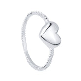 Anel em Ouro Branco de Falange Coração – Bellorie