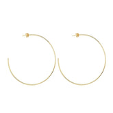 Brinco Ouro 24K Argola Fina Grande – Bellorie