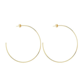 Brinco Ouro 24K Argola Fina Grande – Bellorie