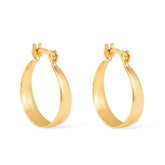 Brinco Ouro 24K Argola Média Lisa – Bellorie