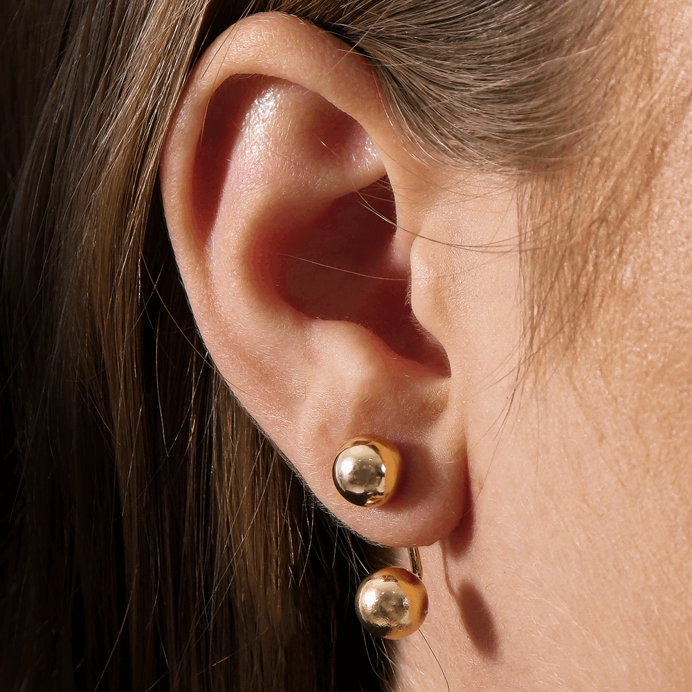 Brinco em Ouro 24K Bola Duplo – Bellorie