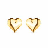 Brinco Ouro 24K Coração Médio – Bellorie