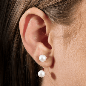 Brinco em Ouro 24K Pérola Dupla – Bellorie