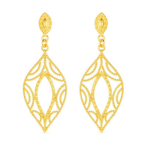 Brinco Ouro 24K Folha de Gala – Bellorie