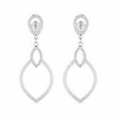 Brinco em Ouro Branco Luxo Gota de Gala – Bellorie