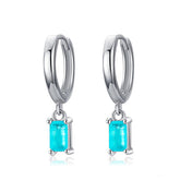 Brinco Prata de Argola com Pingente Turmalina Paraíba Azul | BELLORIE