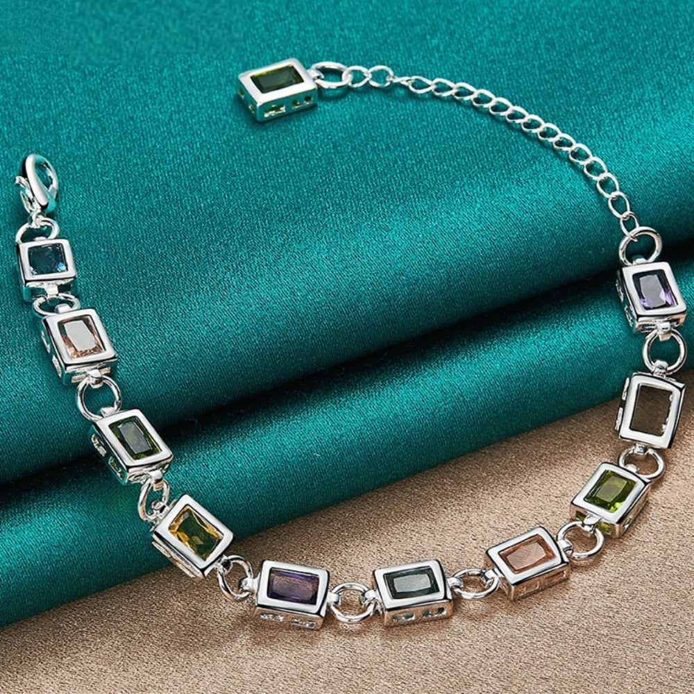 Pulseira de Cristais Colors de Prata | BELLORIE