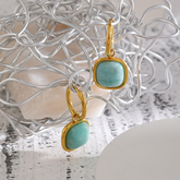 Brinco Banhado a Ouro 18K com Pedra Natural | BELLORIE