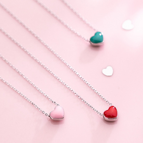 Colar com Pingente de Coração Esmaltado | BELLORIE