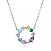 Colar com Pingente Redondo com Cristais Colors | BELLORIE