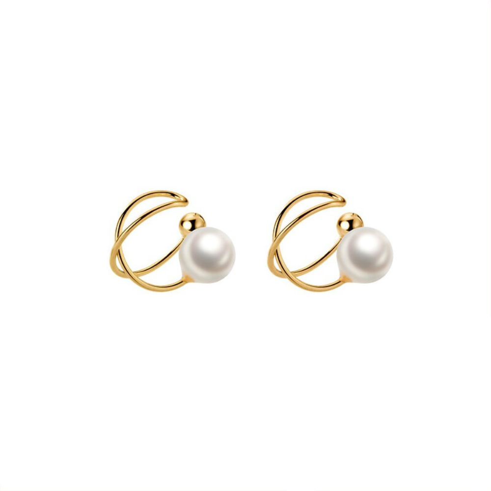 Brinco de Pressão Dourado Perola | BELLORIE
