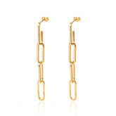 Brincos Dourados de Corrente Banhado a ouro 18k | BELLORIE