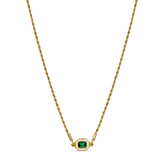 Colar Selene com Pedra de Esmeralda Banhado a Ouro 18k | BELLORIE