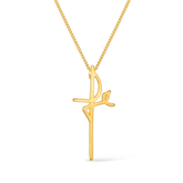 Colar Cruz Fé em Ouro 24K – Bellorie