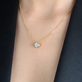 Colar em Ouro 24K Zircônia Ponto de Luz – Bellorie