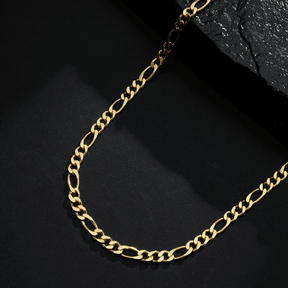 Correntinha Masculina em Ouro 24K Elo 3 por 1 – 3mm – Bellorie