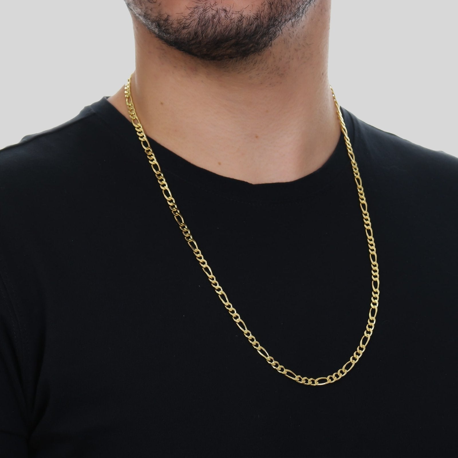 Correntinha Masculina em Ouro 24K Elo 3 por 1 – 5mm – Bellorie