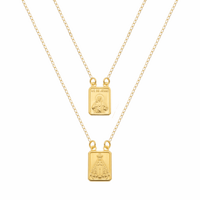 Escapulário Masculino em Ouro 24K Tradicional – Bellorie