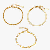 Kit Pulseiras Essenza Banhado em Ouro 18K | BELLORIE
