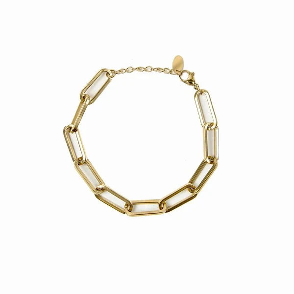 Pulseira Corrente Clipe Banhado a Ouro 18k | BELLORIE