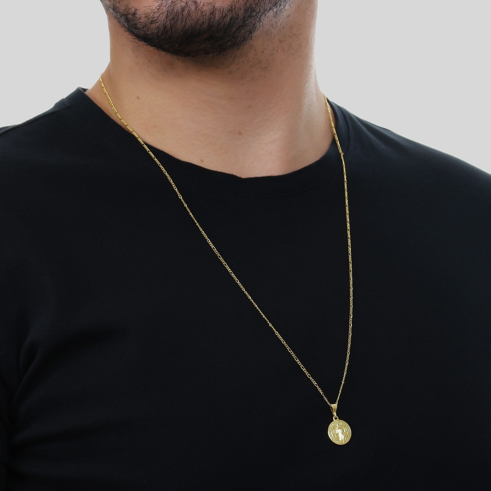 Pingente em Ouro 24K Medalha de São Jorge – Bellorie