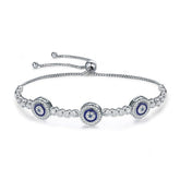 Pulseira de Olhos Gregos Azuis de Cristal Zircônia | BELLORIE